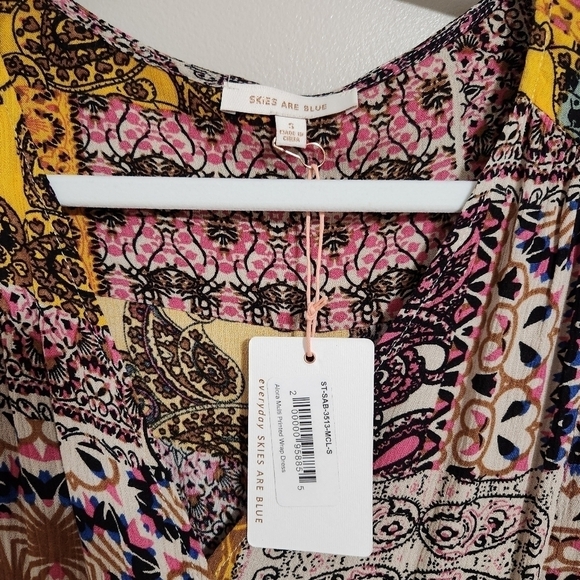 NWT Anthropologie Skies are Blue Alora printed wrap mini Dress - Picture 8 of 11